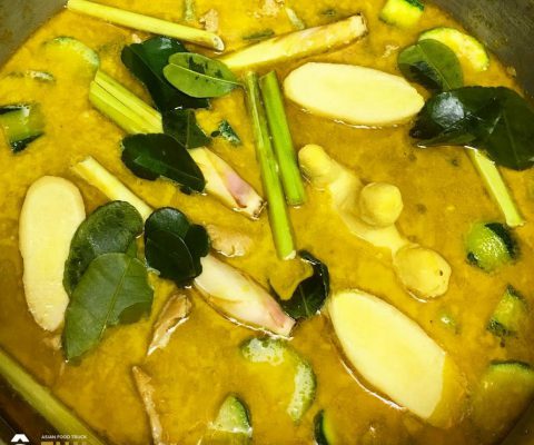Poulet curry vert coco